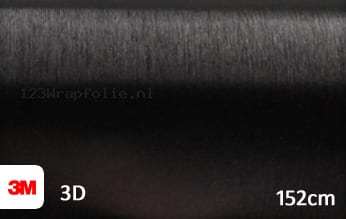 3M 1080 BR212 Brushed Black Metallic wrapfolie
