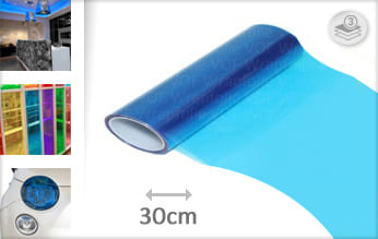 Blauw doorzichtig wrapfolie