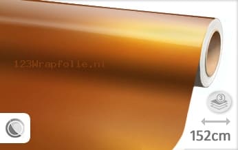 Glans metallic oranje wrapfolie